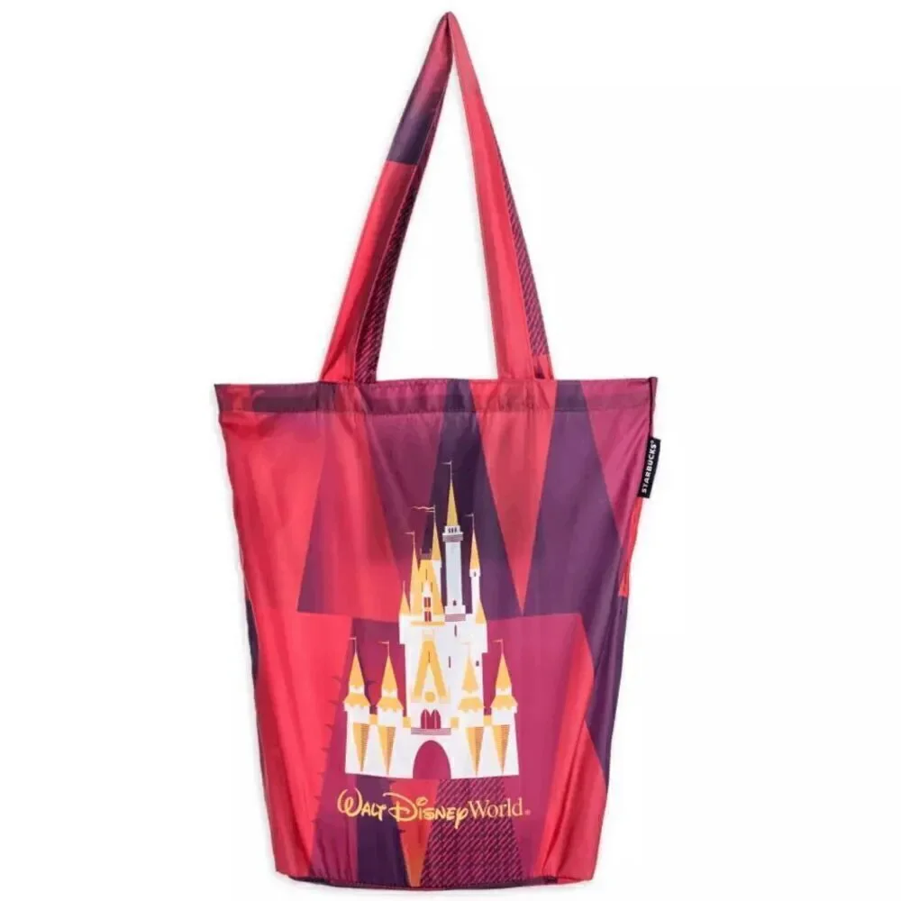 Walt Disney World Cinderella Castle Starbucks Tote Bag w/ Pouch NEW SEALED